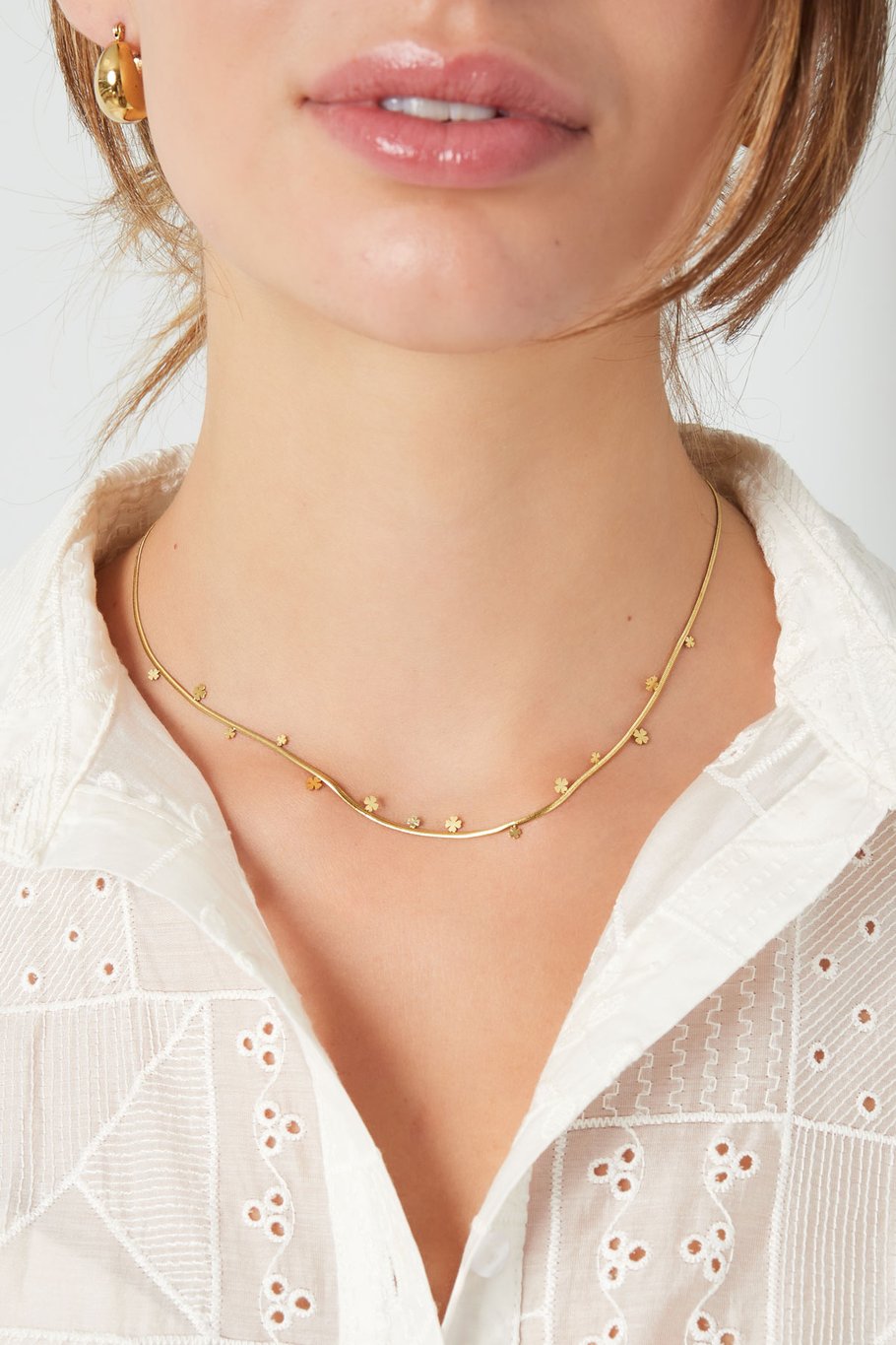 Collier de fête trèfle - doré Image3